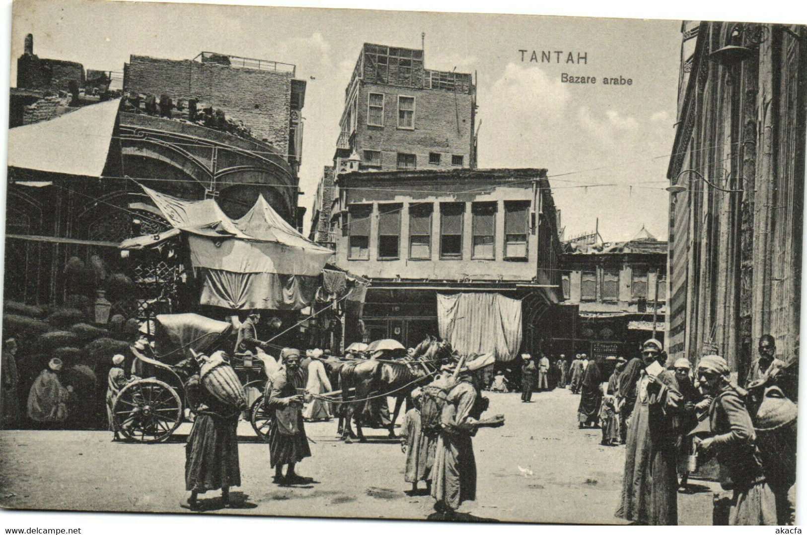 PC EGYPT, TANTAH, BAZARE ARABE, Vintage Postcard (b34355) - Tanta