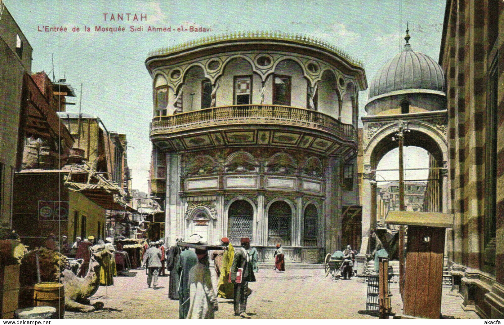 PC EGYPT, TANTAH, L'ENTRÉE DE LA MOSQUÉ SIDI AHMED, Vintage Postcard (b34388) - Tanta