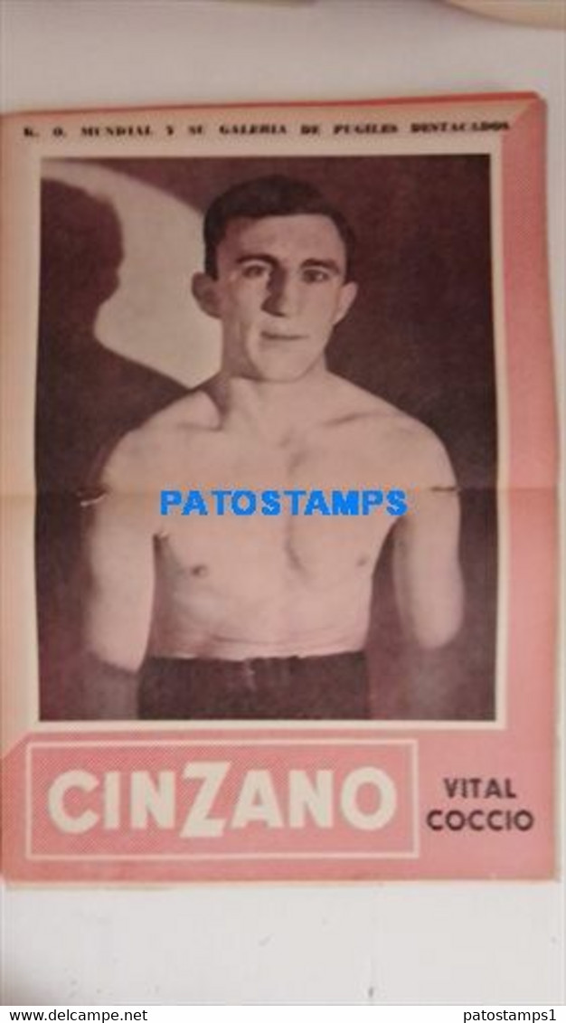 174780 SPORTS BOX BOXEO K.O WORLDWIDE AND OUTSTANDING FIGHTERS VITAL COCCIO SHEET 28 X 39 CM  NO POSTCARD - Sonstige & Ohne Zuordnung