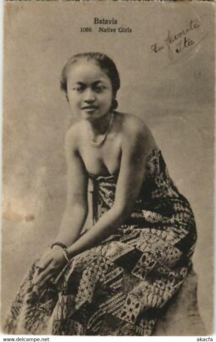 PC Ethnic Types BATAVIA Native Girl INDONESIA (a17868) - Indonesia