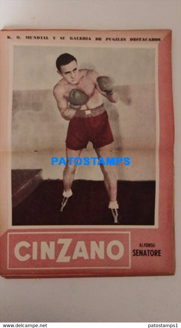 174793 SPORTS BOX BOXEO K.O WORLDWIDE AND OUTSTANDING FIGHTERS ALFONSO SENATORE SHEET 28 X 41 CM NO POSTCARD - Altri & Non Classificati