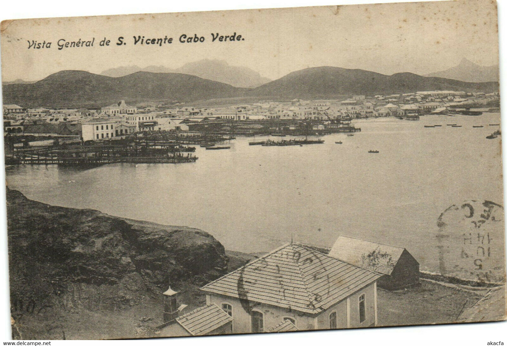 PC PORTUGAL, CABO VERDE, S. VICENTE, VISTA GENERAL, Vintage Postcard (b30310) - Cape Verde