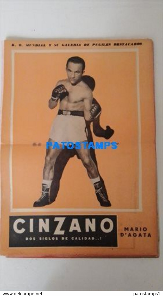 174810 SPORTS BOX BOXEO K.O WORLDWIDE AND OUTSTANDING FIGHTERS MARIO D'AGATA SHEET 28 X 39 CM NO POSTCARD - Andere & Zonder Classificatie
