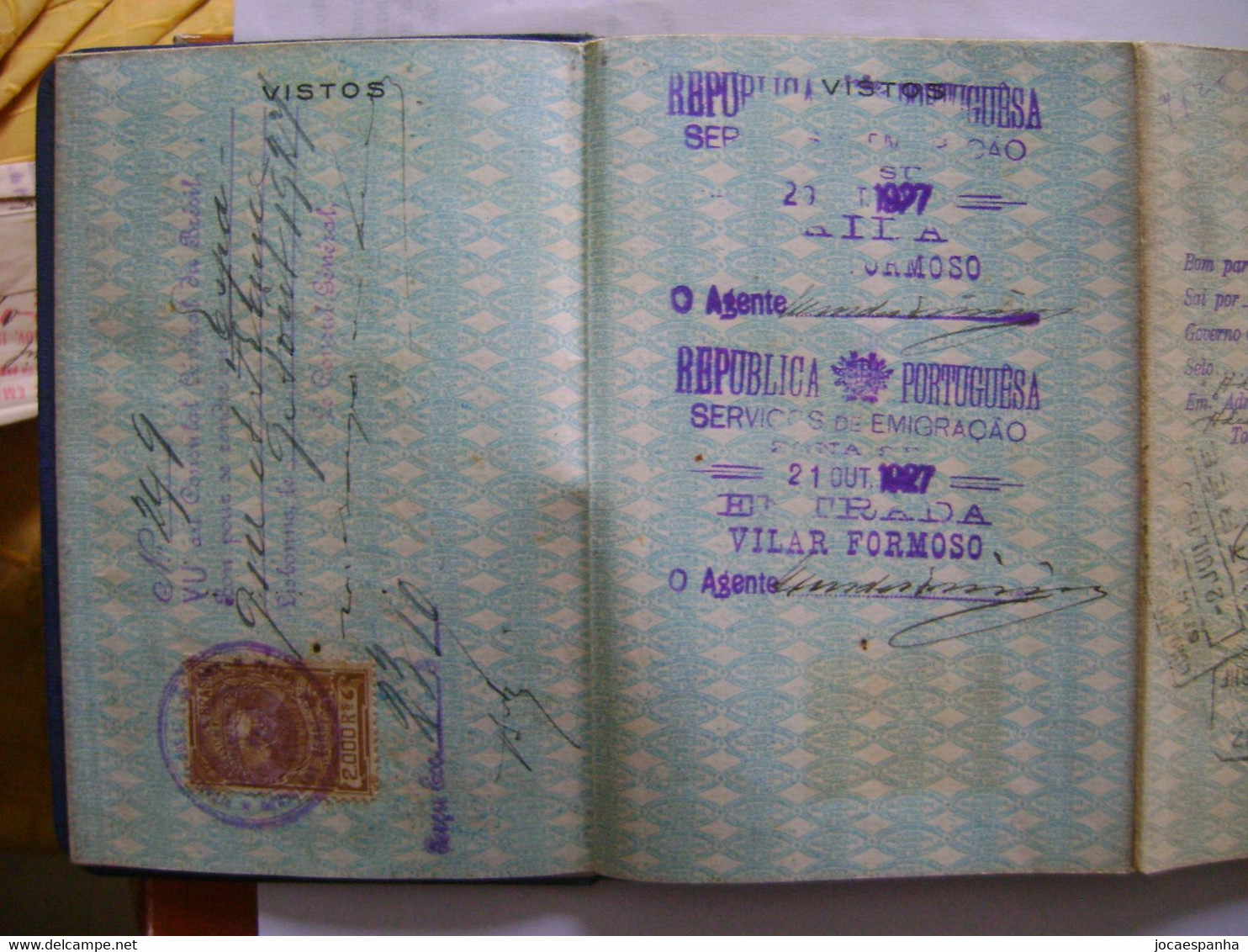 BRAZIL / BRASIL - PASSPORT ISSUED IN SAO PAULO IN 1927 IN THE STATE