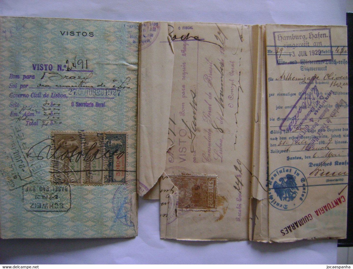 BRAZIL / BRASIL - PASSPORT ISSUED IN SAO PAULO IN 1927 IN THE STATE