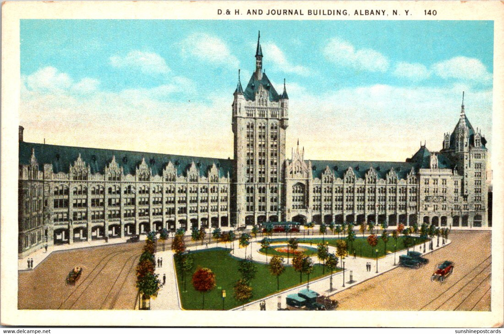 New York Alabany D & H Journal Building Curteich - Albany