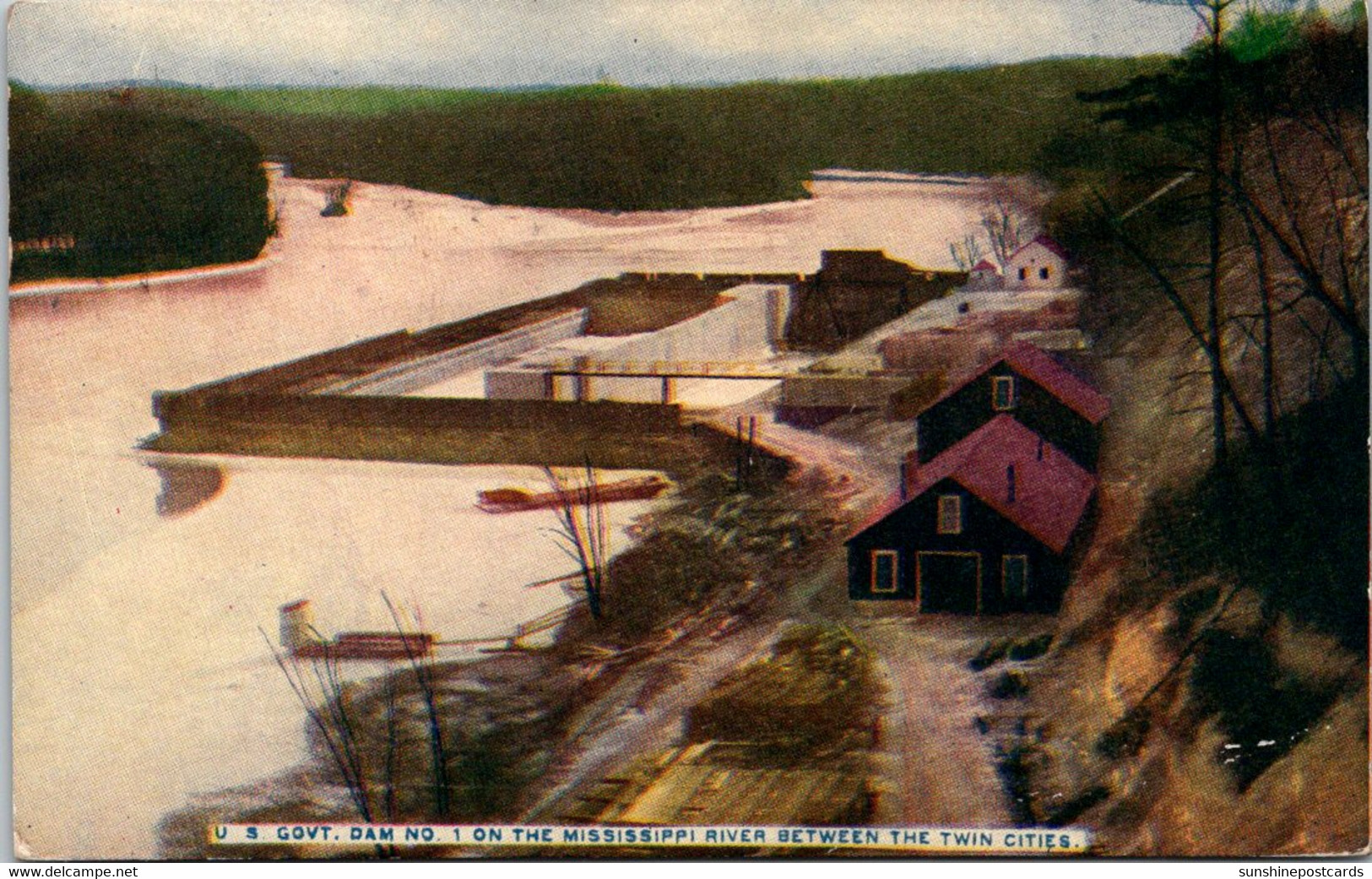 Minnesota Minneapolis St Paul U S Government Dam No 1 On The Mississippi Between The Twin Cities 1911 - Minneapolis