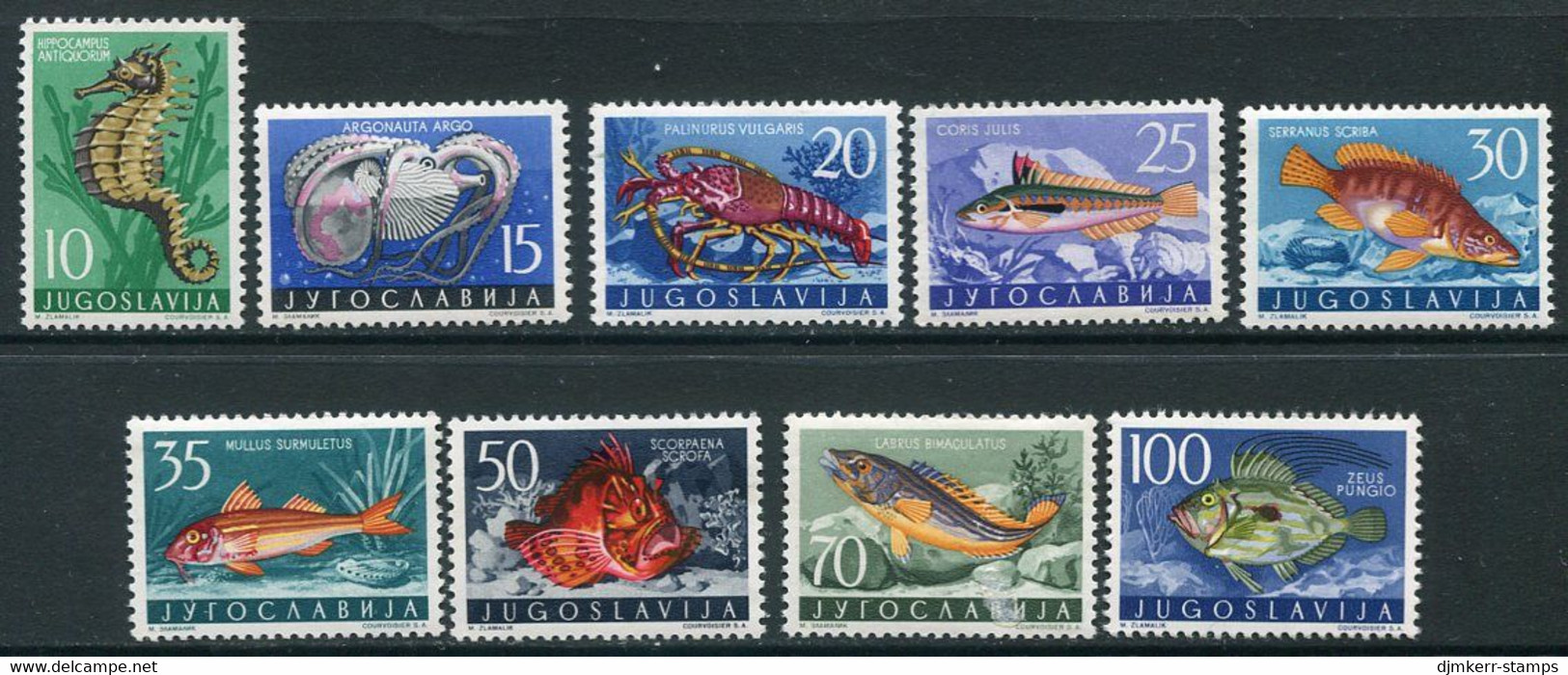 YUGOSLAVIA 1956 Marine Fauna, MNH / **.  Michel 795-803 - Ungebraucht