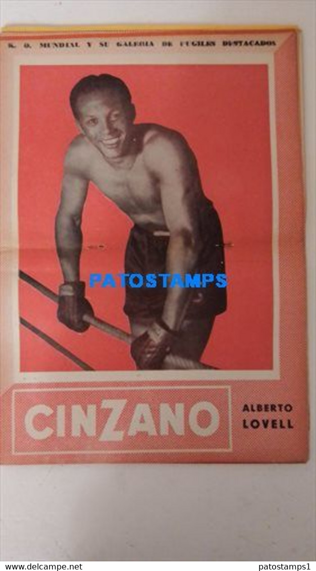 174819 SPORTS BOX BOXEO K.O WORLDWIDE AND OUTSTANDING FIGHTERS ALBERTO LOVELL SHEET 28 X 39 CM NO POSTCARD - Andere & Zonder Classificatie