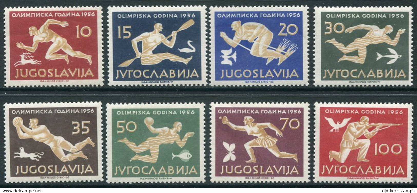 YUGOSLAVIA 1956 Olympic Games, MNH / **.  Michel 804-11 - Unused Stamps