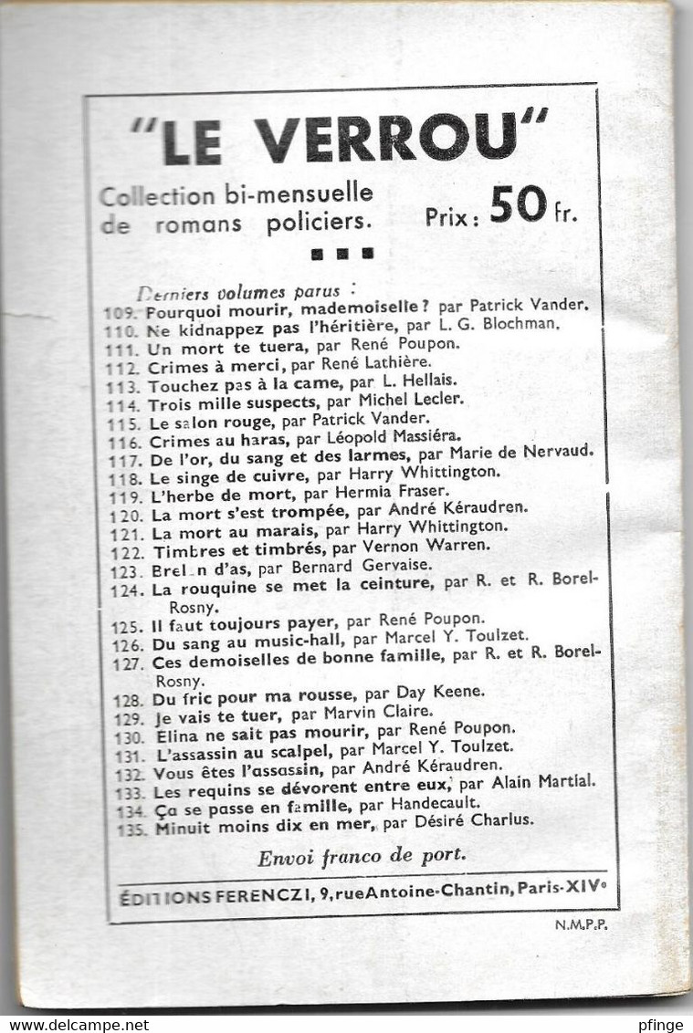 Gare à La Fausse Oronge Par Alain Martial - Le Verrou°136 - Ferenczi (illustration : Sogny ) - Ferenczi