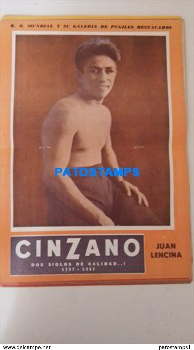 174824 SPORTS BOX BOXEO K.O WORLDWIDE AND OUTSTANDING FIGHTERS JUAN LENCINA SHEET 28 X 39 CM NO POSTCARD - Sonstige & Ohne Zuordnung