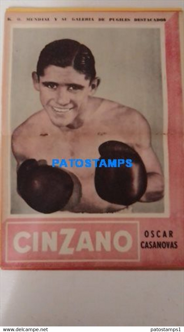 174825 SPORTS BOX BOXEO K.O WORLDWIDE AND OUTSTANDING FIGHTERS OSCAR CASANOVAS SHEET 28 X 39 CM NO POSTCARD - Autres & Non Classés