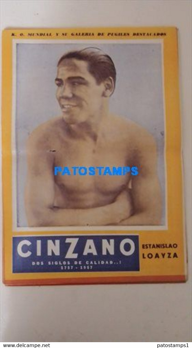 174827 SPORTS BOX BOXEO K.O WORLDWIDE AND OUTSTANDING FIGHTERS ESTANISLAO LOAYZA  SHEET 28 X 39 CM NO POSTCARD - Autres & Non Classés