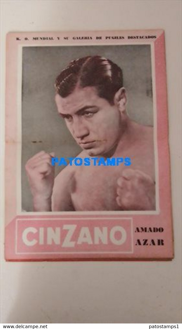 174834 SPORTS BOX BOXEO K.O WORLDWIDE AND OUTSTANDING FIGHTERS AMADO AZAR SHEET 28 X 41 CM NO POSTCARD - Autres & Non Classés