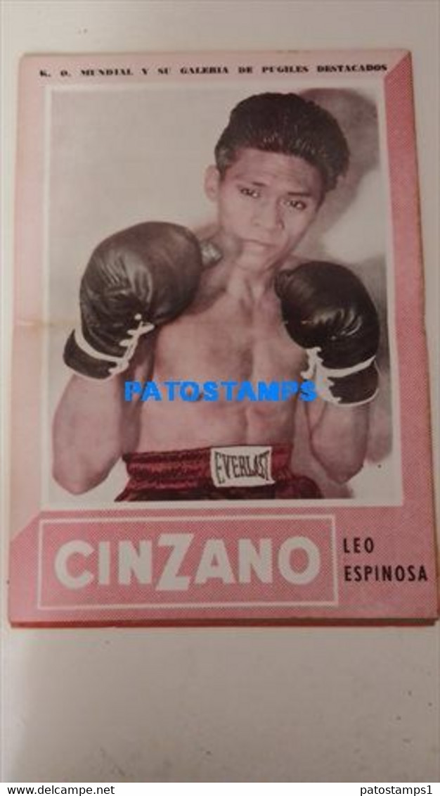 174835 SPORTS BOX BOXEO K.O WORLDWIDE AND OUTSTANDING FIGHTERS LEO ESPINOSA SHEET 28 X 41 CM NO POSTCARD - Andere & Zonder Classificatie