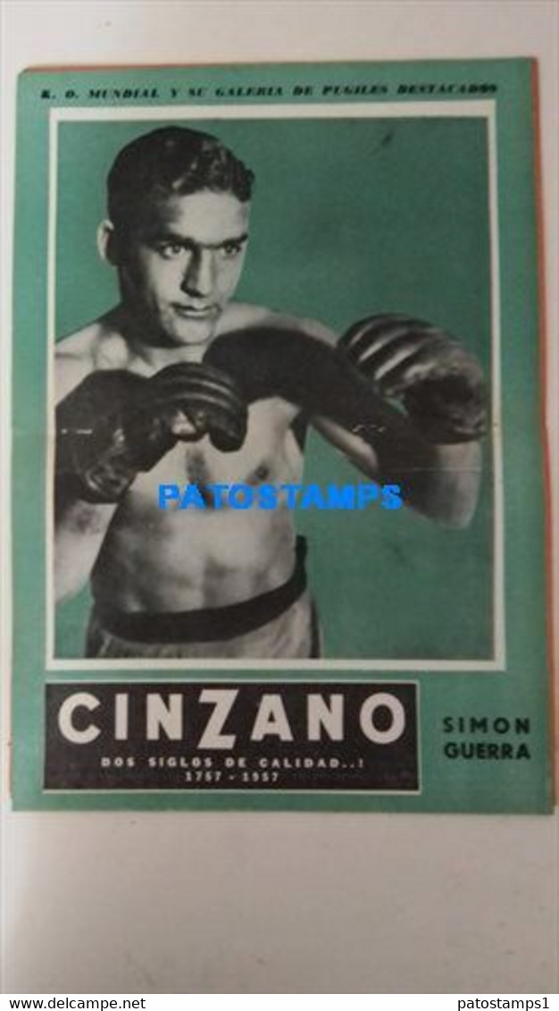 174841 SPORTS BOX BOXEO K.O WORLDWIDE AND OUTSTANDING FIGHTERS SIMON GUERRA SHEET 28 X 41 CM NO POSTCARD - Andere & Zonder Classificatie