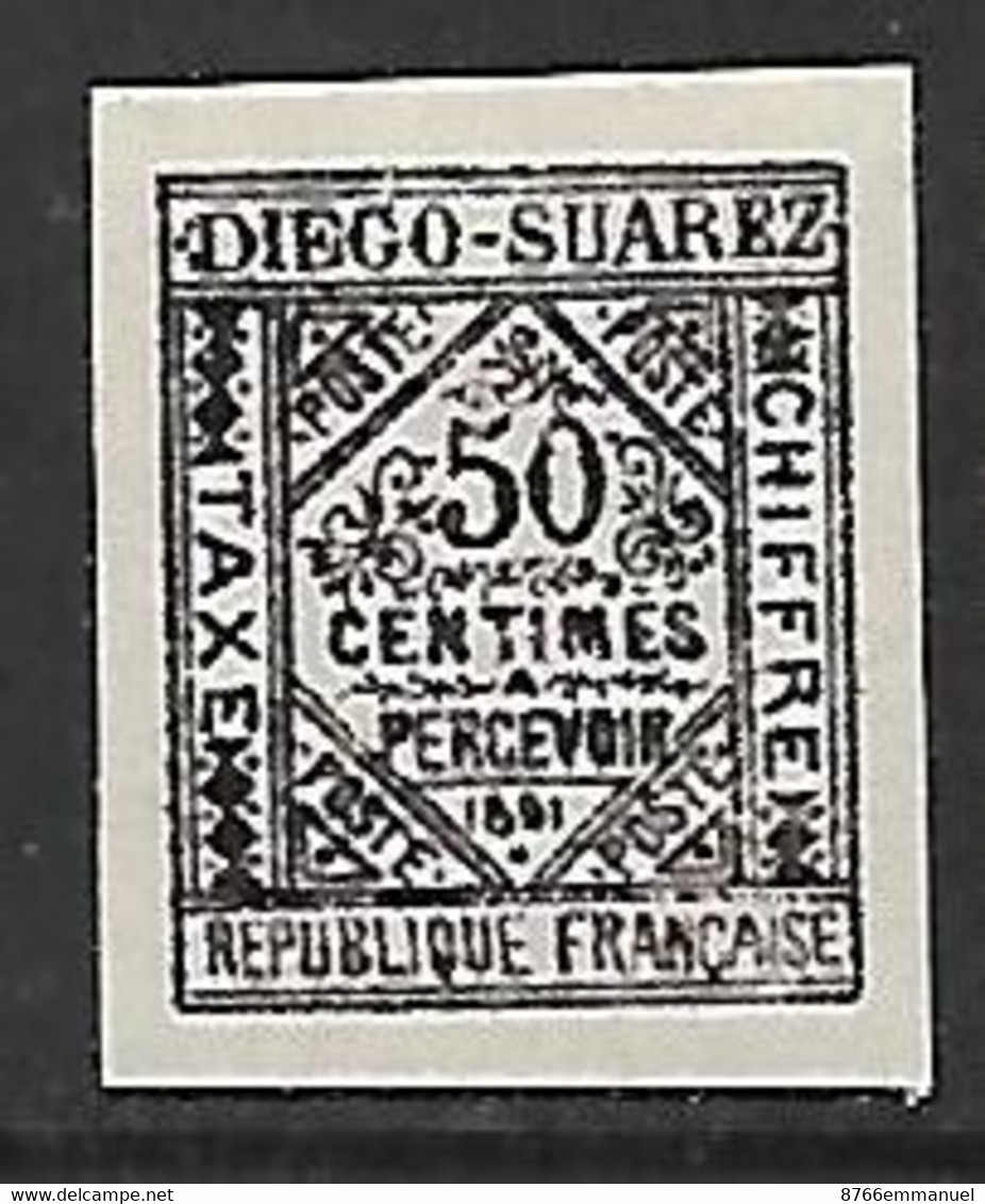 DIEGO-SUAREZ TAXE N°2 N**  TIMBRE FAUX D’ÉPOQUE - Unused Stamps