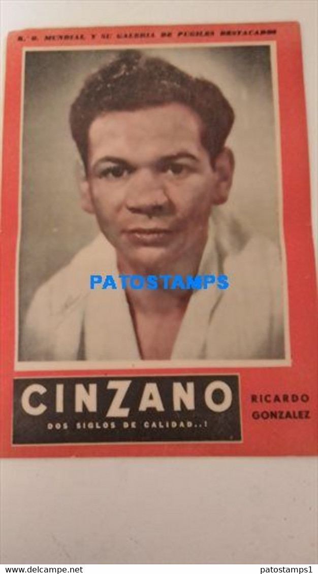 174846 SPORTS BOX BOXEO K.O WORLDWIDE AND OUTSTANDING FIGHTERS RICARDO GONZALEZ  SHEET 28 X 39 CM NO POSTCARD - Autres & Non Classés