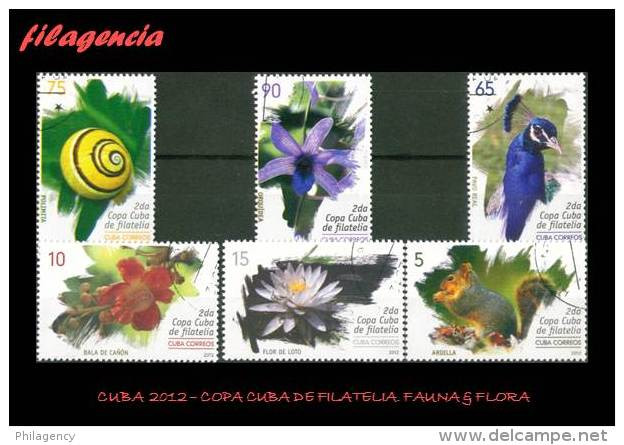 USADOS. CUBA. 2012-32 I COPA CUBA DE FILATELIA. FAUNA & FLORA - Gebraucht