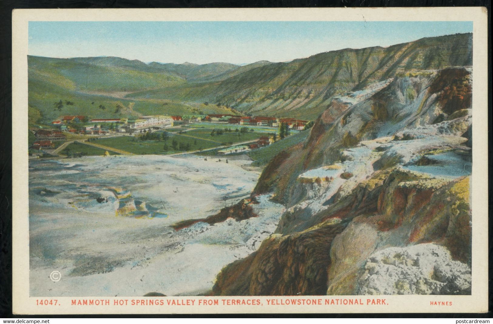 Yellowstone National Park Mammoth Hot Springs From Terraces Postcard - Yellowstone