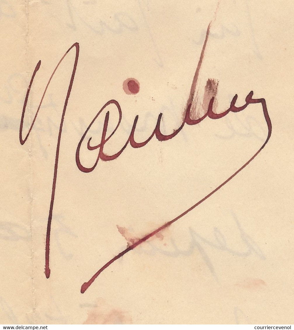 Lettre Autographe De RAIMU, En-tête "Ker-Mocotte" Bandol (Var) Adressée à Fernandel - 30 Aout (1940) - Andere & Zonder Classificatie