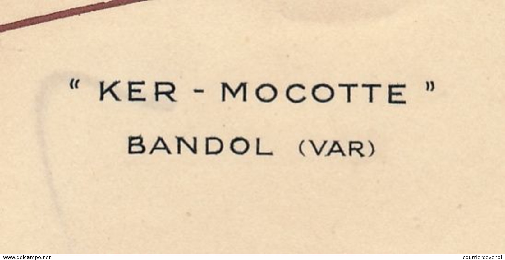 Lettre Autographe De RAIMU, En-tête "Ker-Mocotte" Bandol (Var) Adressée à Fernandel - 30 Aout (1940) - Andere & Zonder Classificatie