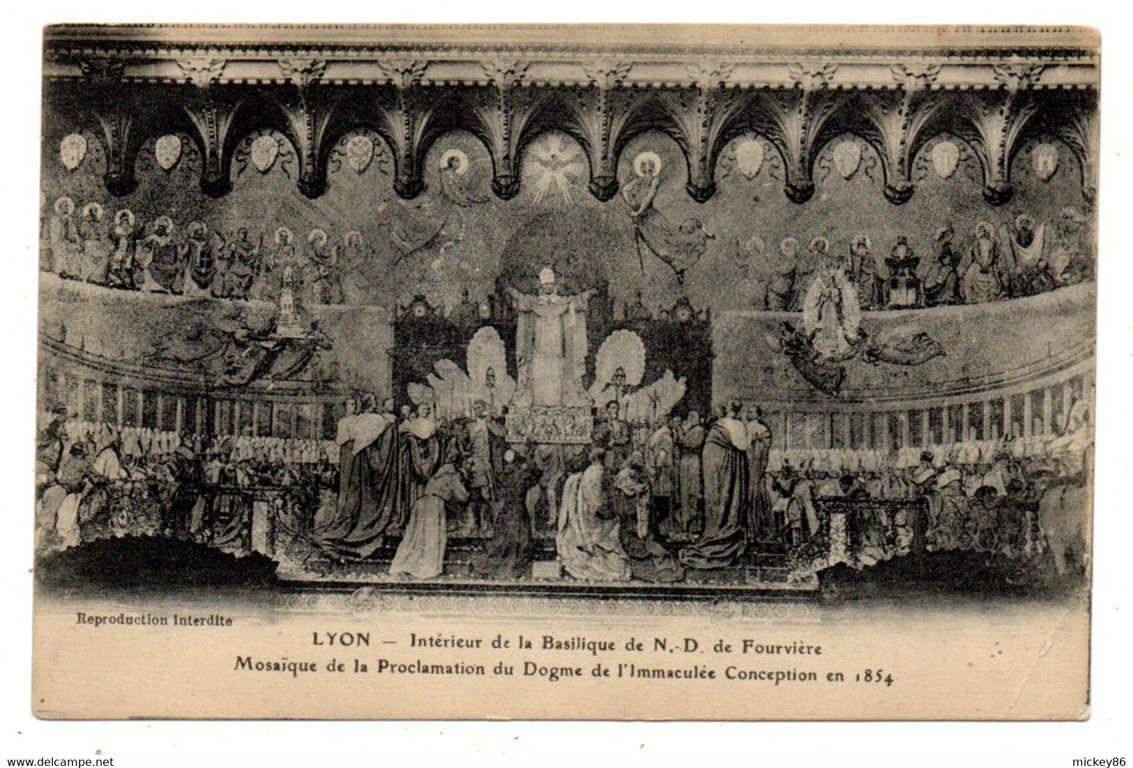 LYON 5° --  Intérieur De La Basilique De N-D De Fourvière--Mosaiquede La Proclamation....         à Saisir - Lyon 5