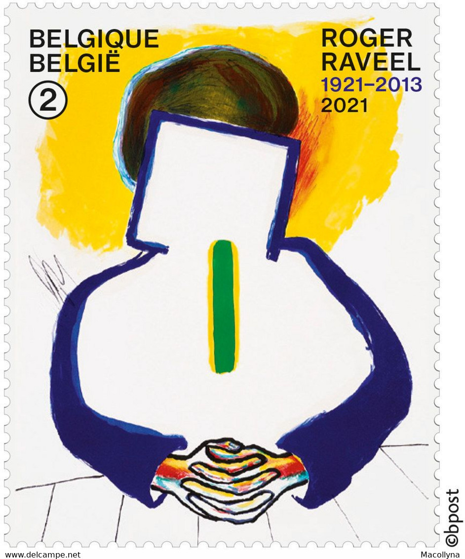 België 2021 / Blok 296** Roger Raveel 100 Jaar 4981/85** - 100 Ans De Roger Raveel - Nuevos