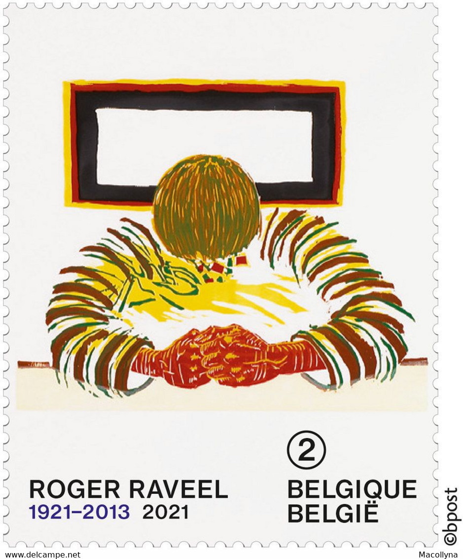 België 2021 / Blok 296** Roger Raveel 100 Jaar 4981/85** - 100 Ans De Roger Raveel - Nuevos