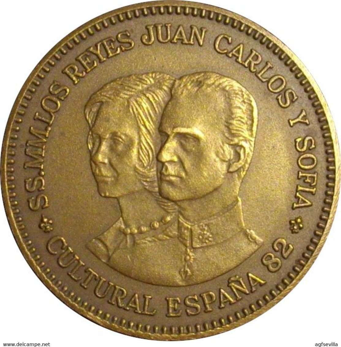 ESPAÑA. JUAN CARLOS I. MEDALLA AÑO CULTURAL ESPAÑA'82. 1.982. BRONCE. ESPAGNE. SPAIN MEDAL - Royaux/De Noblesse