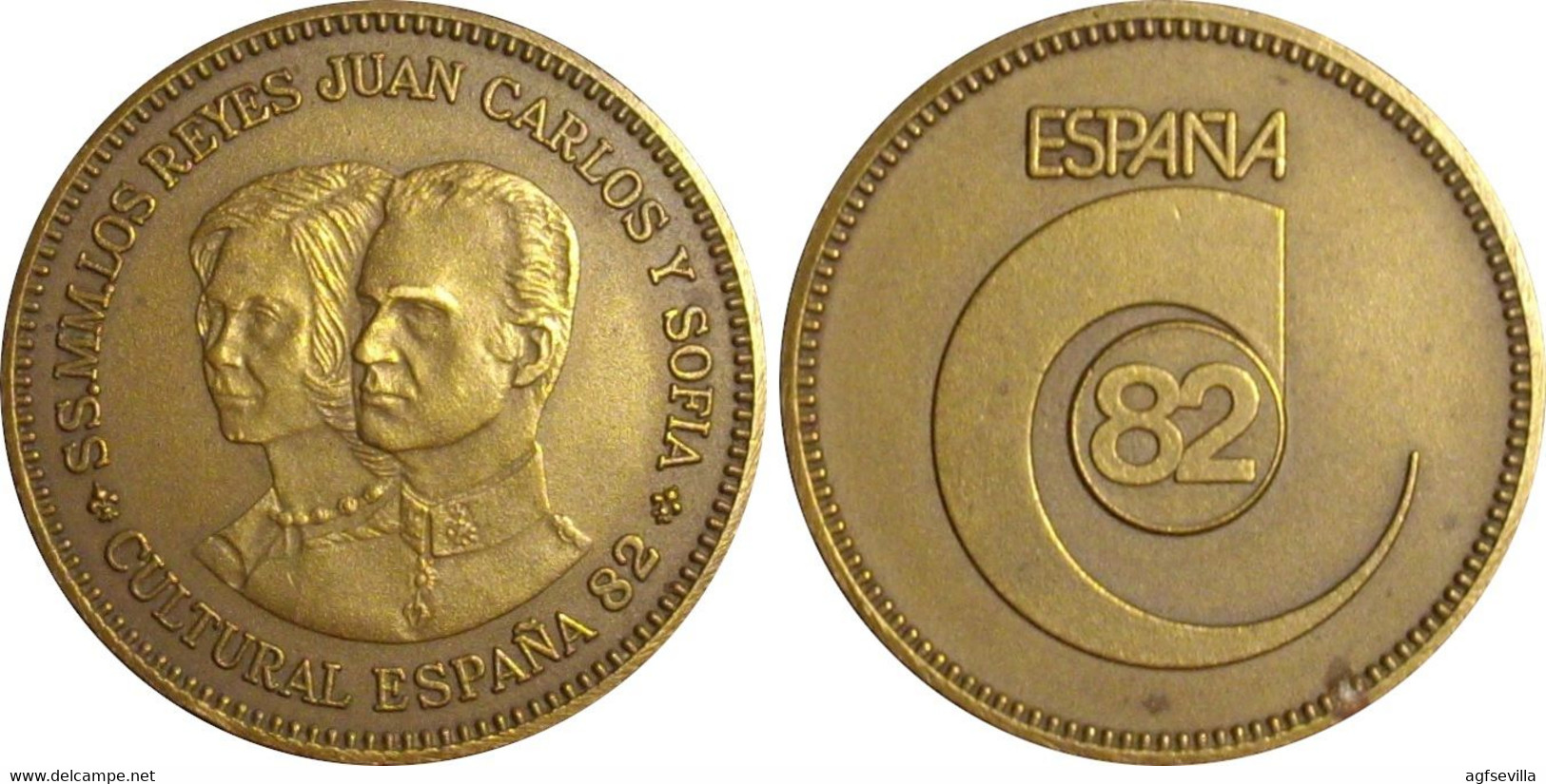 ESPAÑA. JUAN CARLOS I. MEDALLA AÑO CULTURAL ESPAÑA'82. 1.982. BRONCE. ESPAGNE. SPAIN MEDAL - Adel