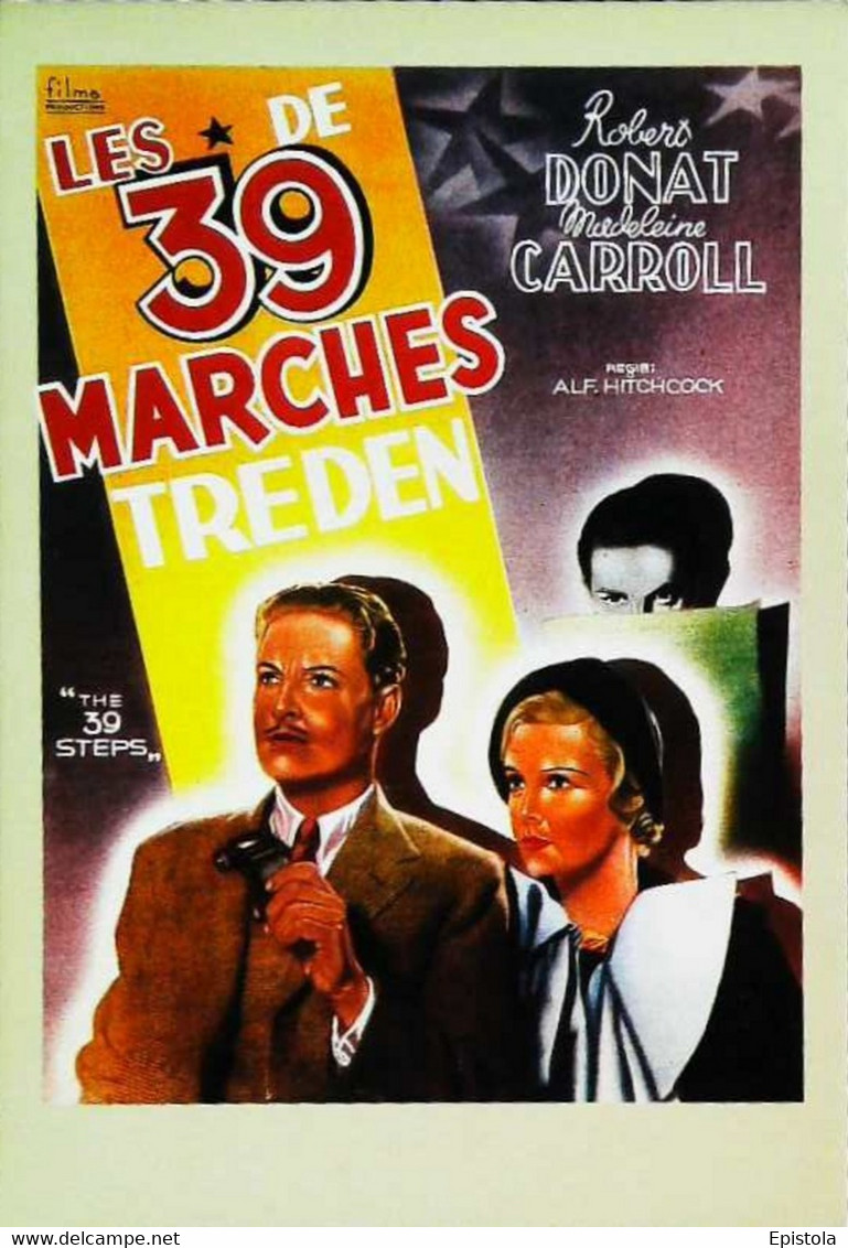 ► CPSM  Carte Affiche De Cinéma  Les 39 Marches - Affiches Sur Carte