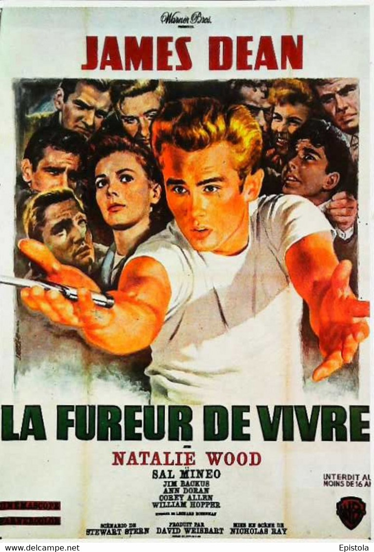 ► CPSM  Carte Affiche De Cinéma James Dean La Fureur De Vivre - Affiches Sur Carte