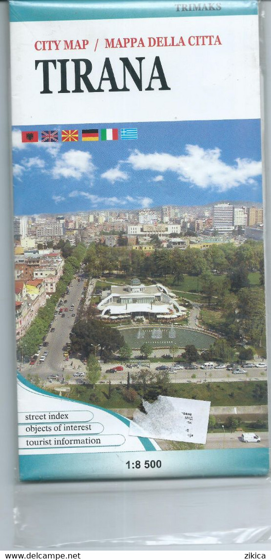 Albania Tirana City Map,1 : 8 500 - Autres & Non Classés