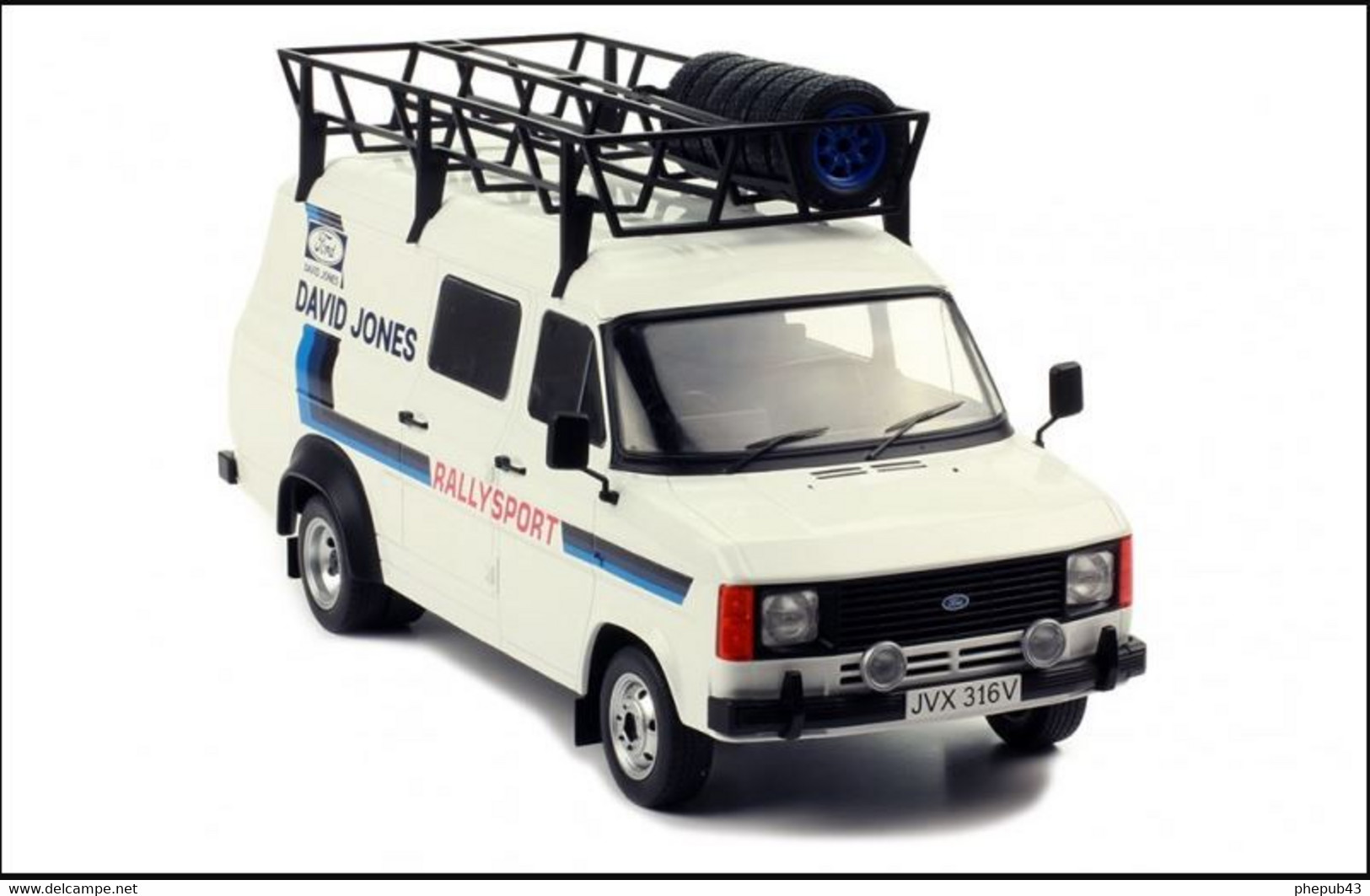 Ford Transit MK II - Rally Assistance - 1979 - David Jones (with Roof Accessories) - Ixo (1:18) - Ixo
