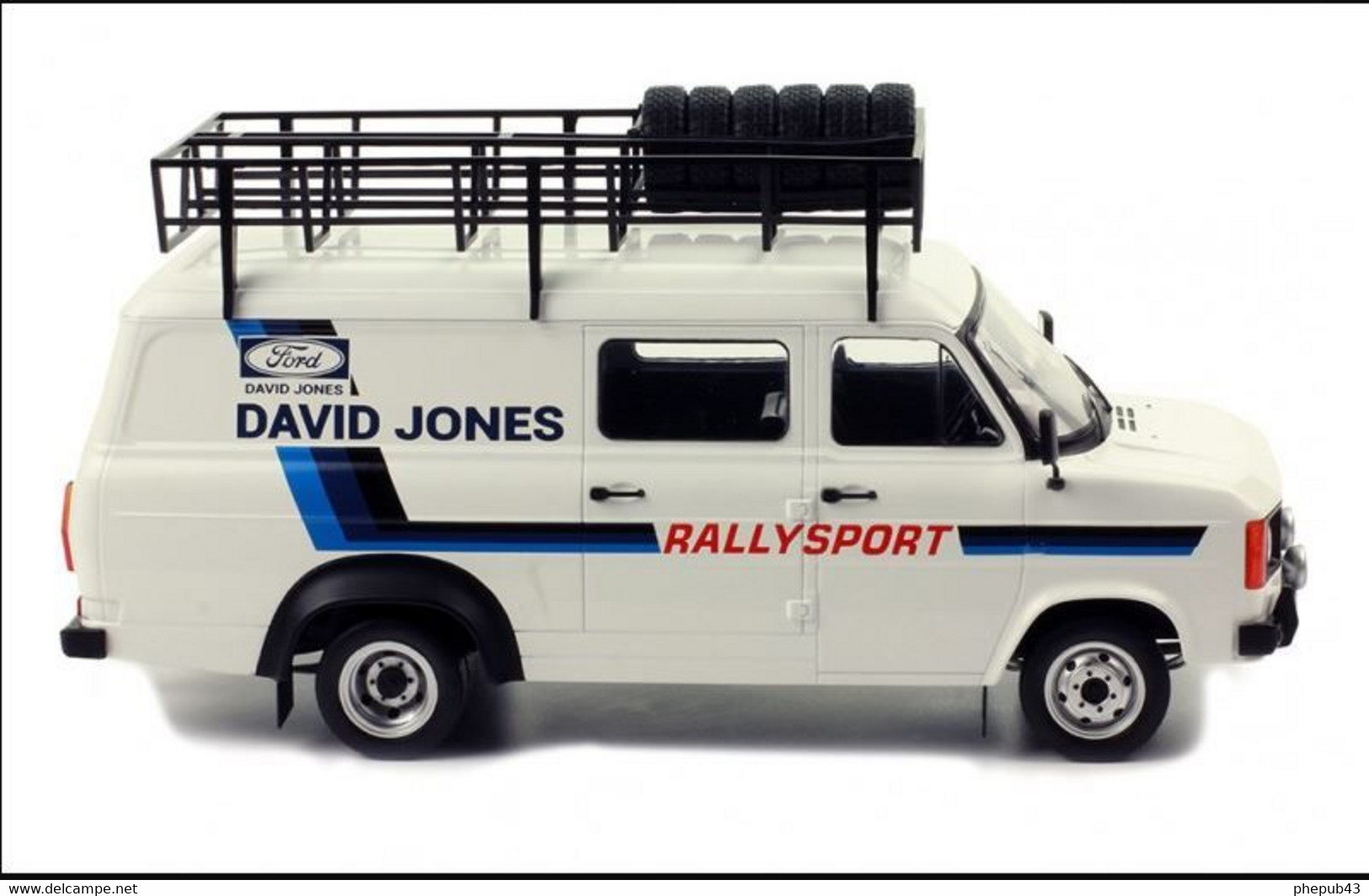 Ford Transit MK II - Rally Assistance - 1979 - David Jones (with Roof Accessories) - Ixo (1:18) - Ixo