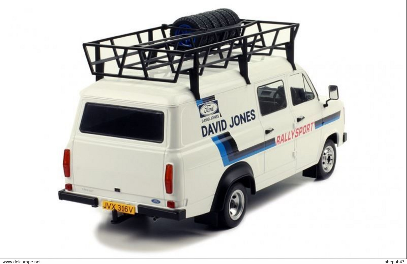 Ford Transit MK II - Rally Assistance - 1979 - David Jones (with Roof Accessories) - Ixo (1:18) - Ixo