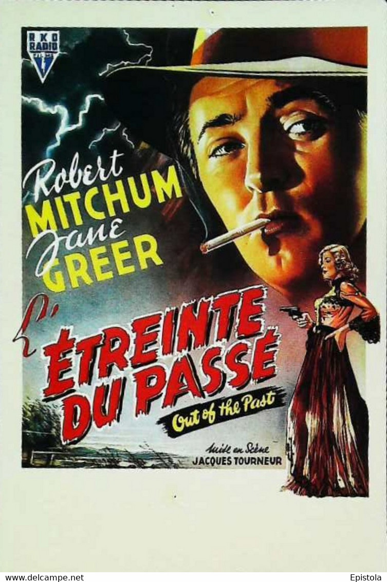 ► CPSM  Carte Affiche De Cinéma Etreinte Du Passé Robert Mitchum Jane Greer - Affiches Sur Carte