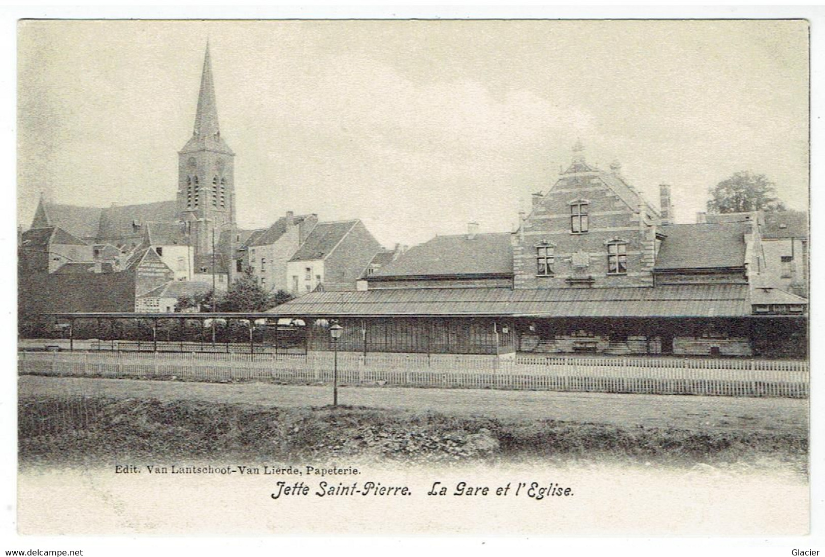 Jette Saint-Pierre - La Gare Et L' Eglise - Jette