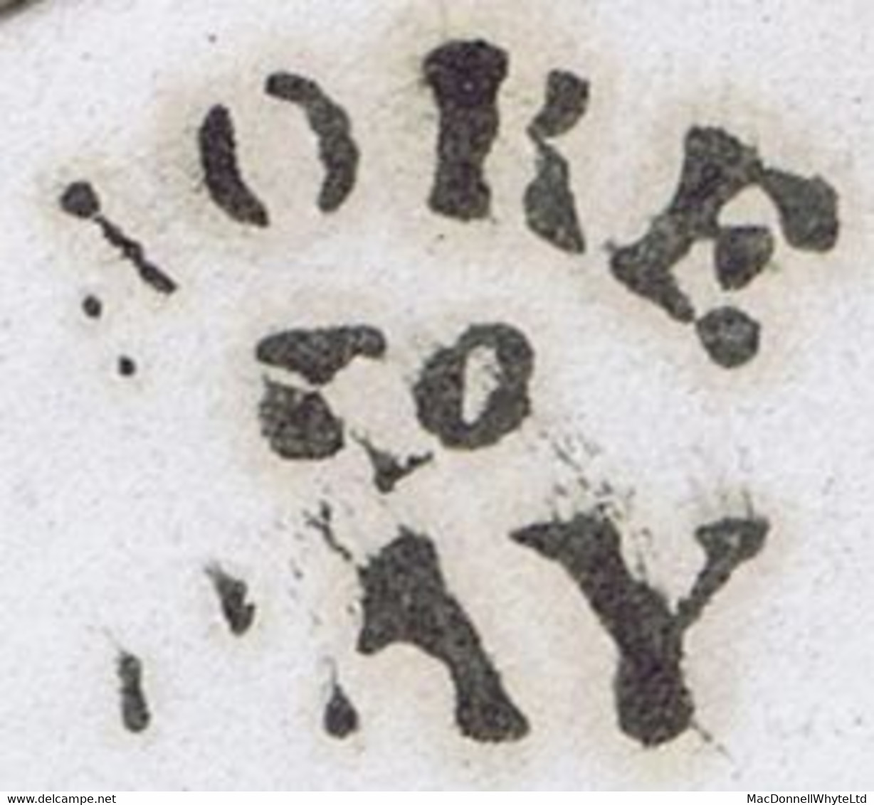 Ireland Mayo Postage Due Military 1844 Cover PAID AT/CASTLEBAR Underpaid With MORE/TO/PAY, Due '2' - Préphilatélie