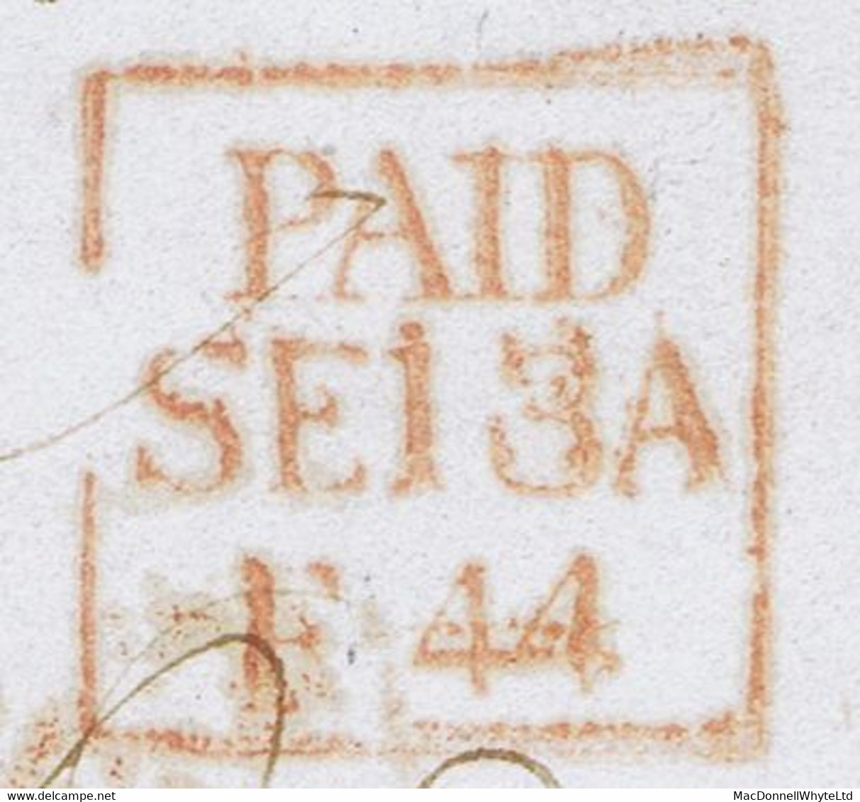 Ireland Mayo Postage Due Military 1844 Cover PAID AT/CASTLEBAR Underpaid With MORE/TO/PAY, Due '2' - Prephilately