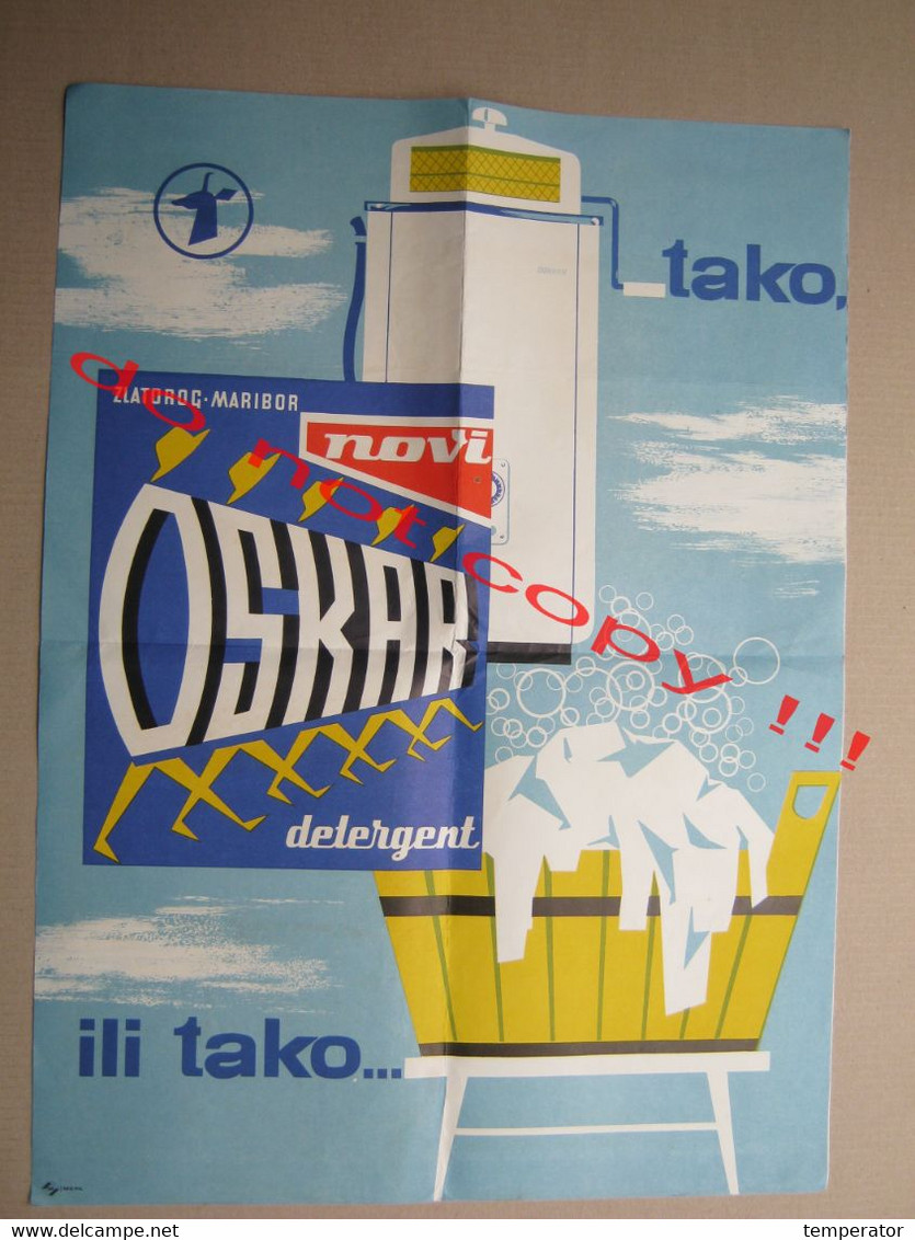 OSKAR Detergent-EX YU Poster / Large Advertising Poster - Zlatorog, Maribor, Yugoslavia - Manifesti