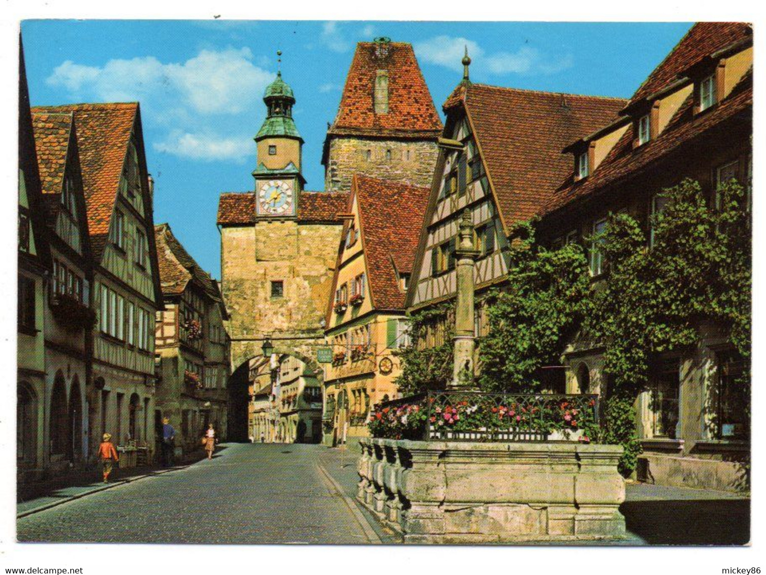 Allemagne-- ROTHENBURG  -- 1980 -- St Marks Tower (petite Animation)  .........timbre.....cachet............. à Saisir - Oberstdorf