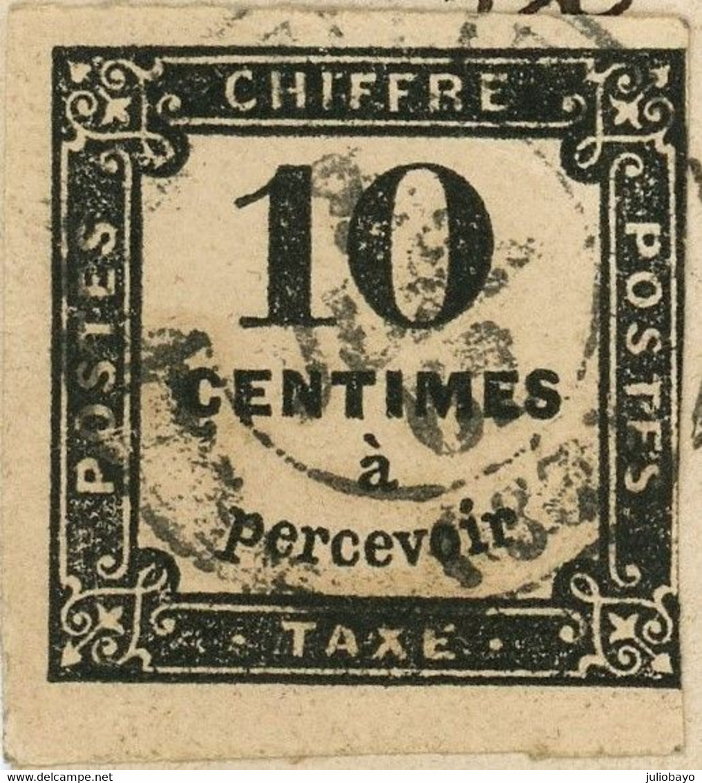 8 Juin 1862 Taxe N°2 Sur Lettre De Montpellier,boite Rurale I - 1859-1959 Covers & Documents