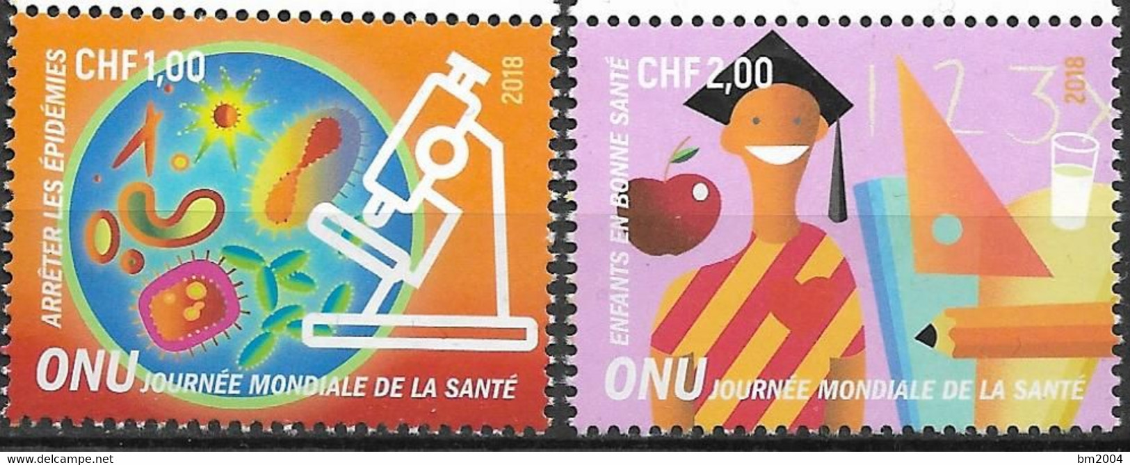 2018  UNO Genf  Mi. 1029-30**MNH  Weltgesundheitstag. - Nuovi