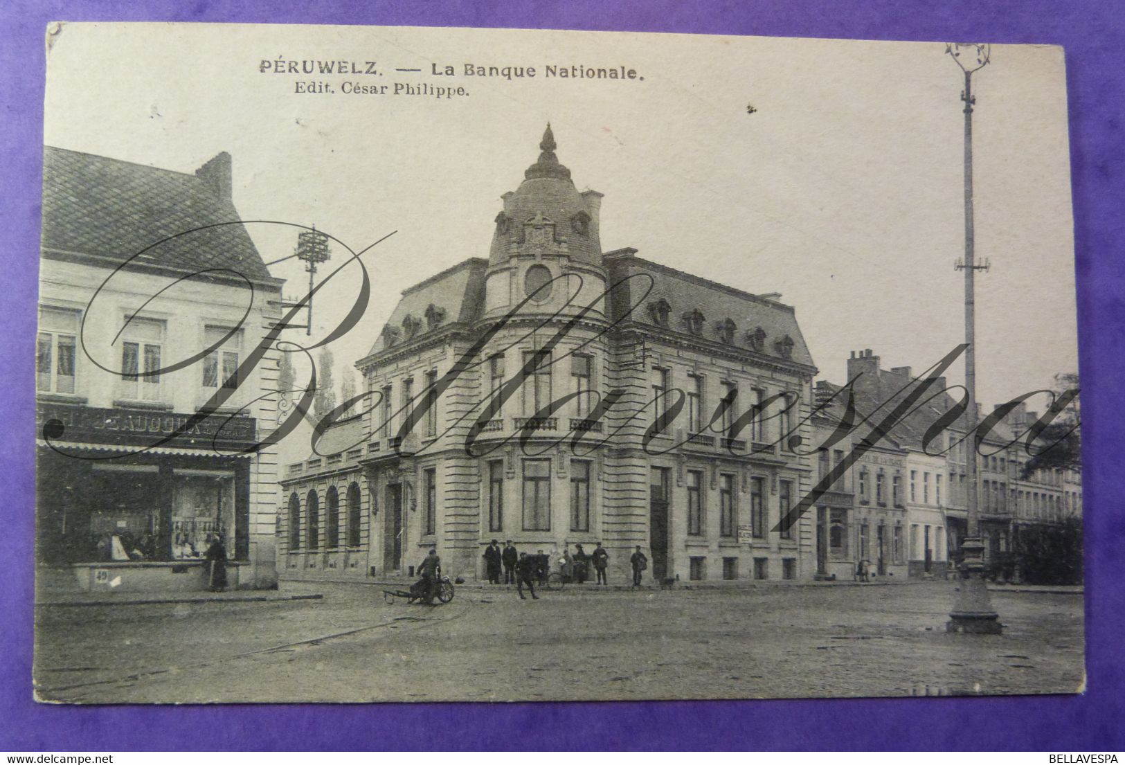 Péruwelz. La Banque Nationale.  Edit César Philippe. 1925 - Péruwelz