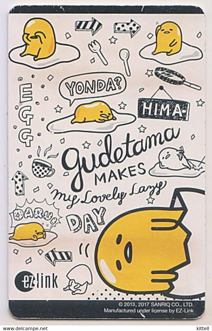 Singapore Travel Transport Card Subway Train Bus Ticket Ezlink Used Gudetama - Wereld