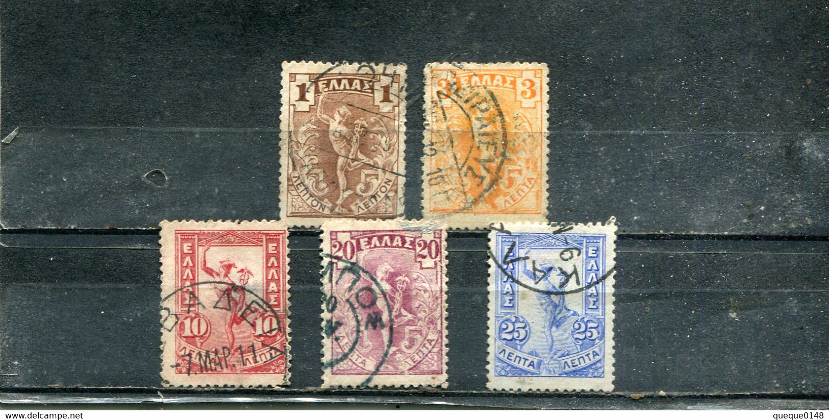 Grèce 1901 Yt 146 148 150-152 Mercure - Gebraucht