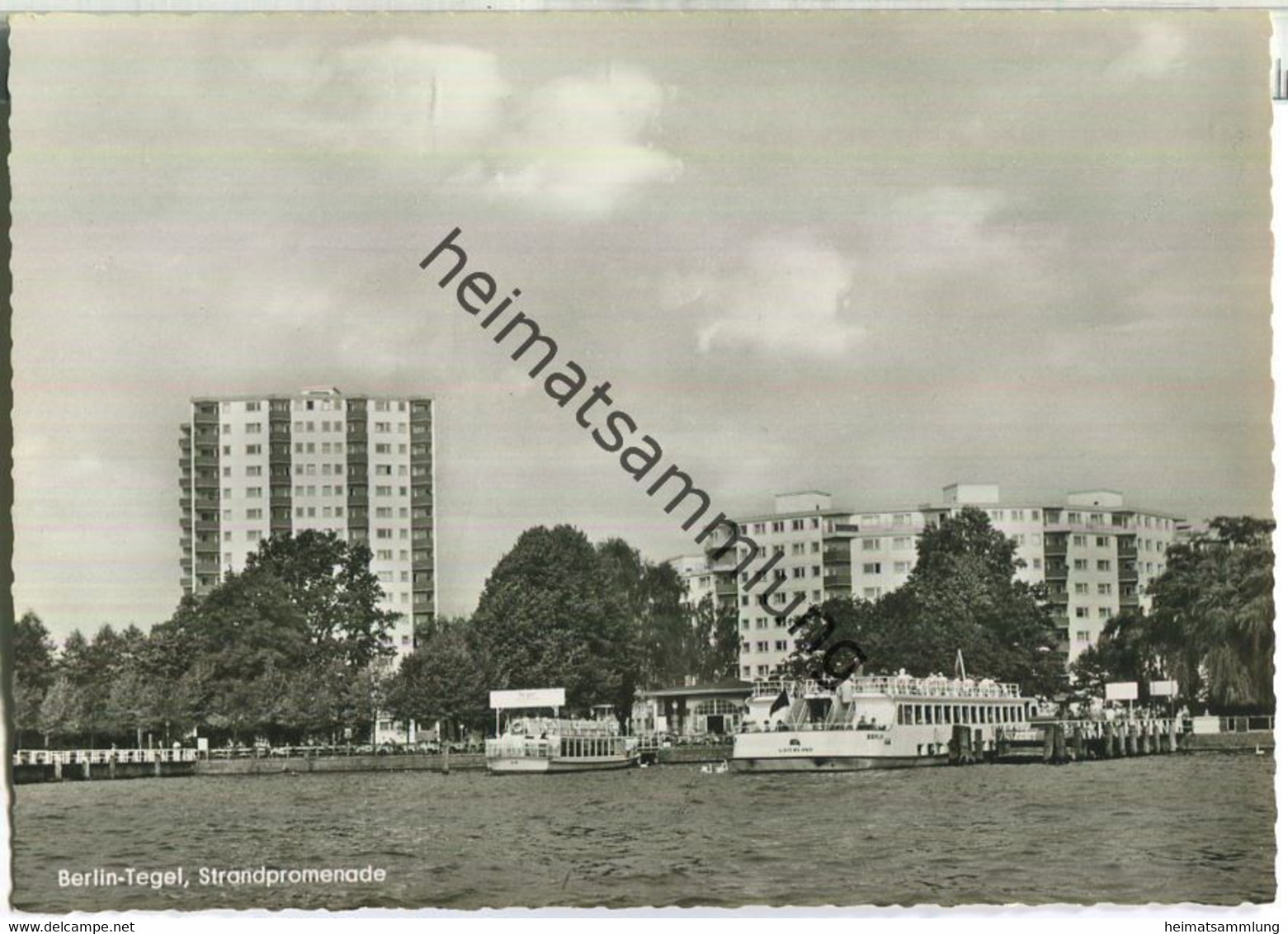 Berlin-Tegel - Strandpromenade - MS Else Und Vaterland - Foto-Ansichtskarte - Verlag Kunst Und Bild Berlin - Tegel